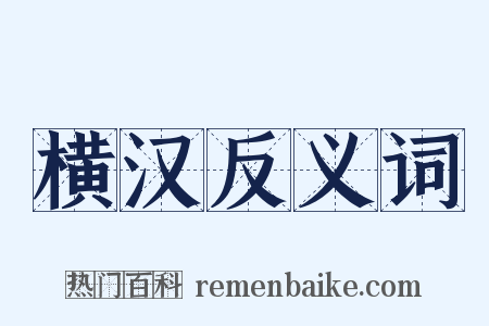 横汉反义词是什么意思的图片